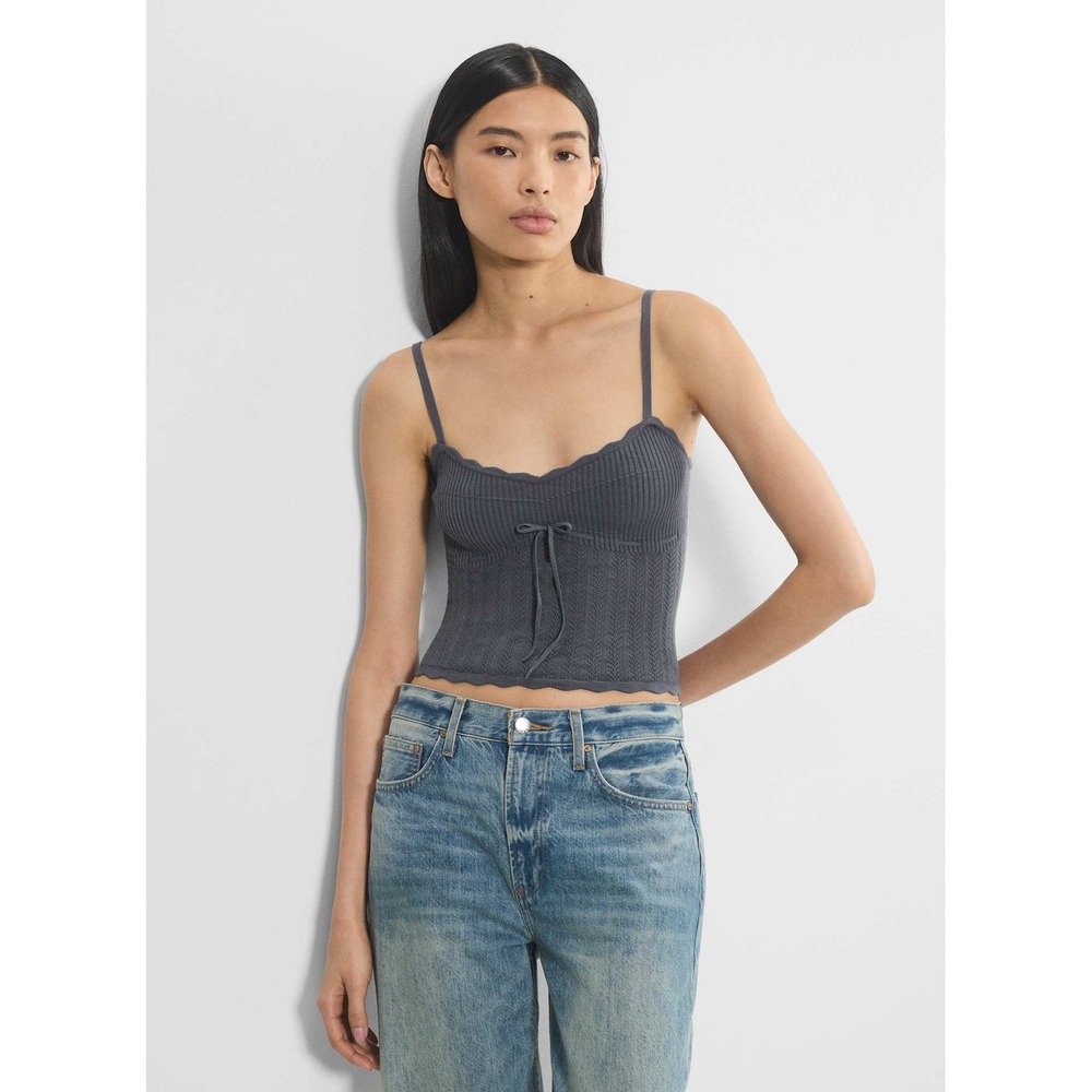Wilfred Soloist Camisole Rust Terracotta Scalloped Tank Top Size M